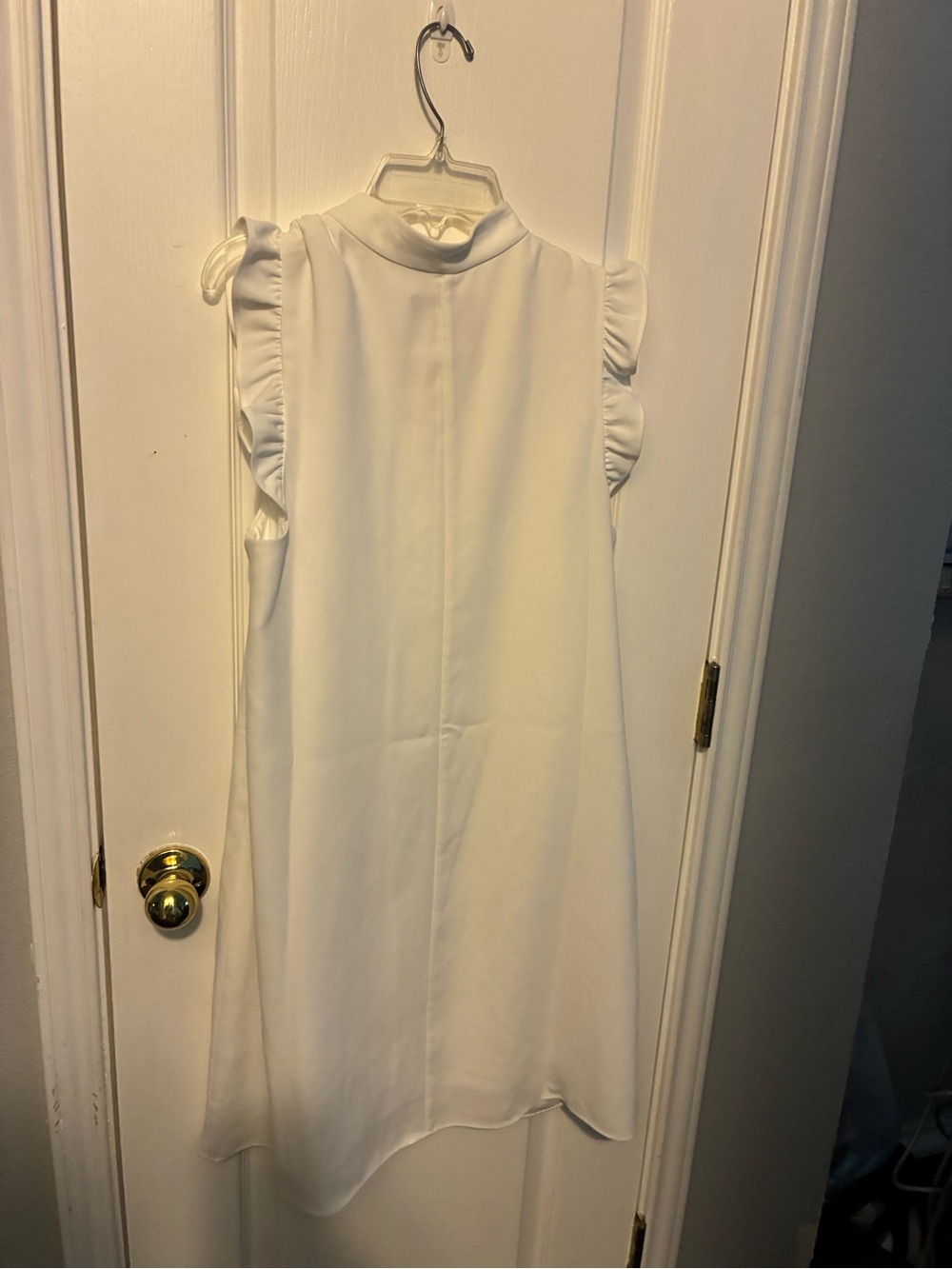 Lilly Pulitzer White Sleeveless Ruffle-Front Shift Dress - Picture 5 of 5
